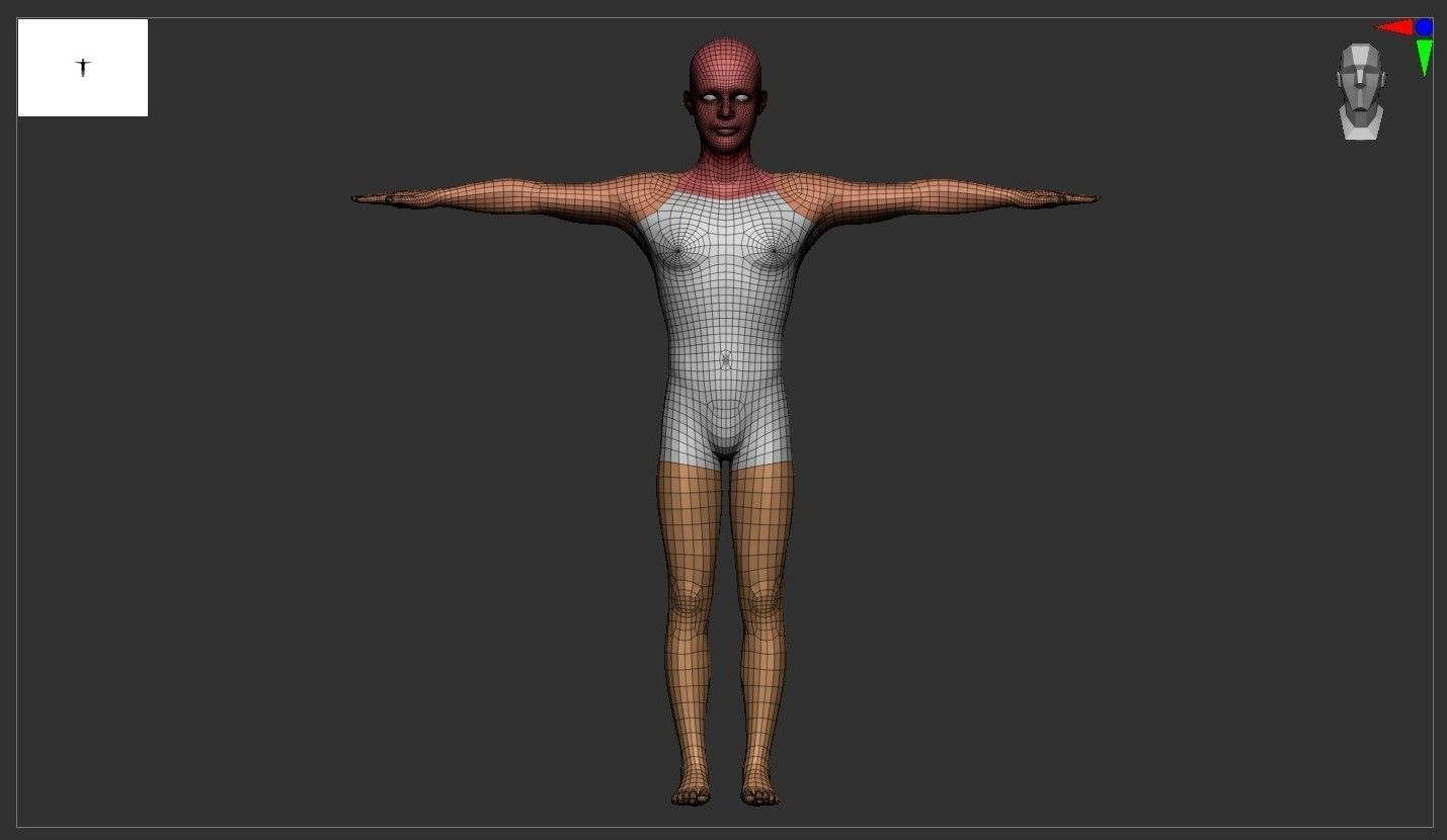 Stylized  male basemesh model 3D print model_5