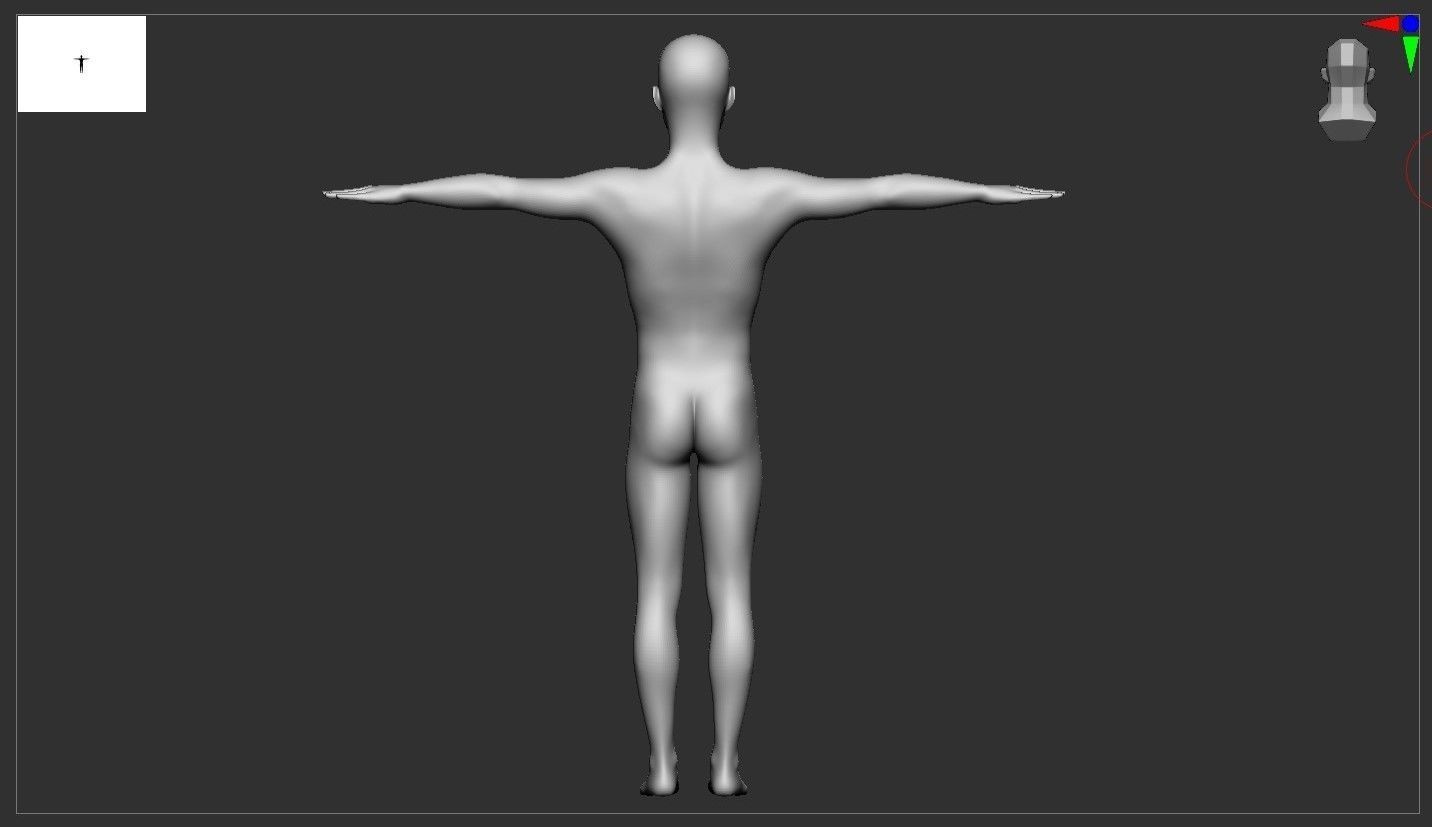 Stylized  male basemesh model 3D print model_4