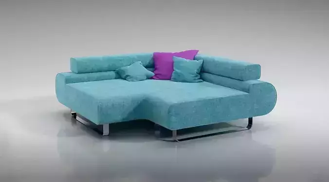 Blue Corner Sofa