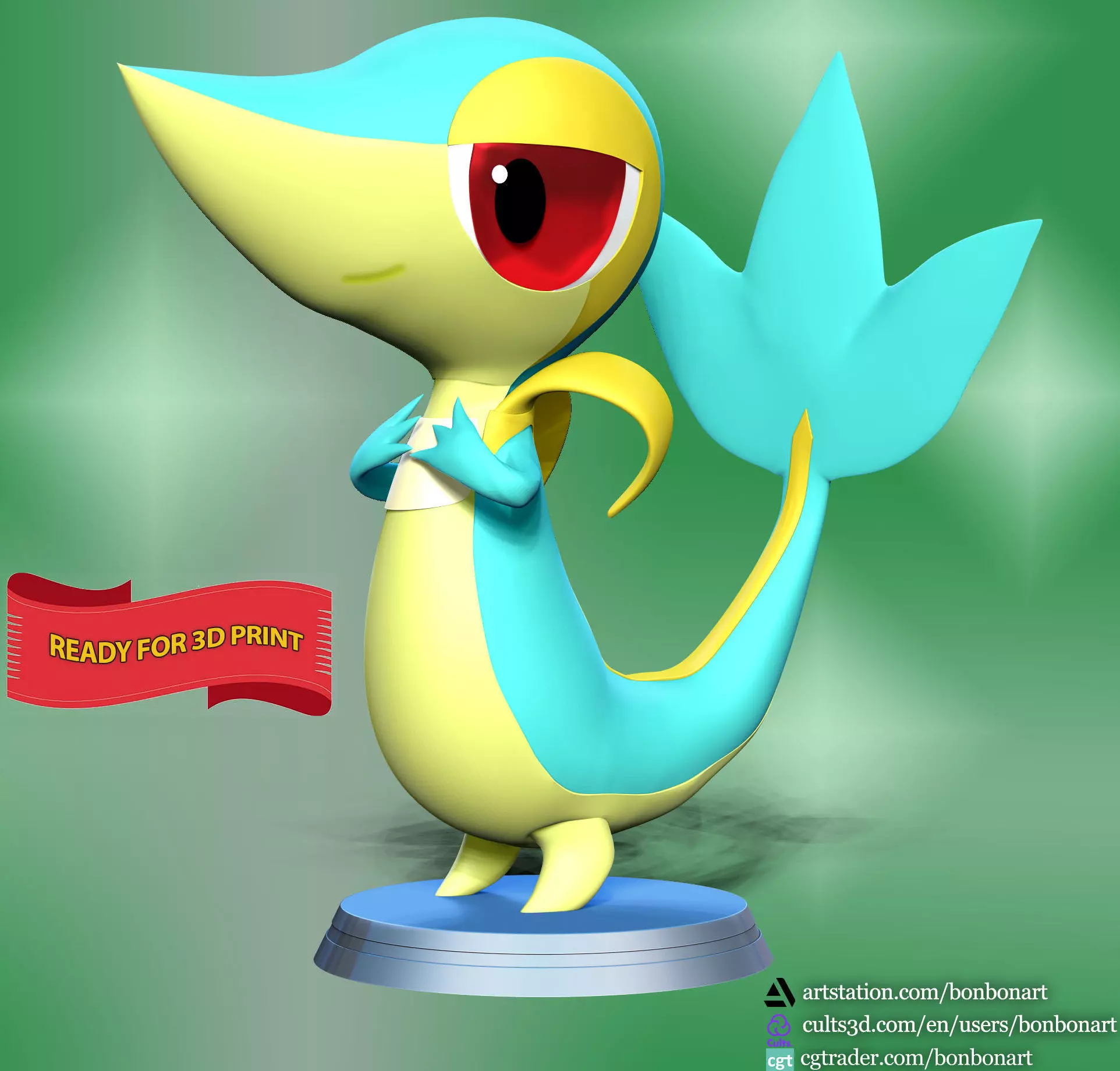 Snivy - Pokemon Go 3D print model_0