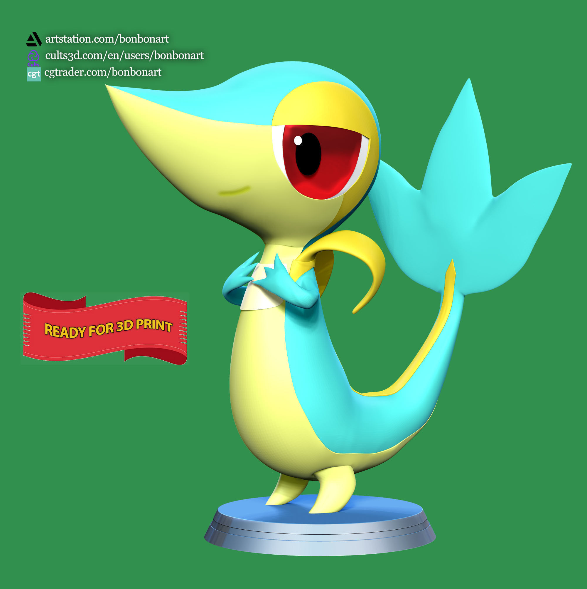 Snivy - Pokemon Go 3D print model_14
