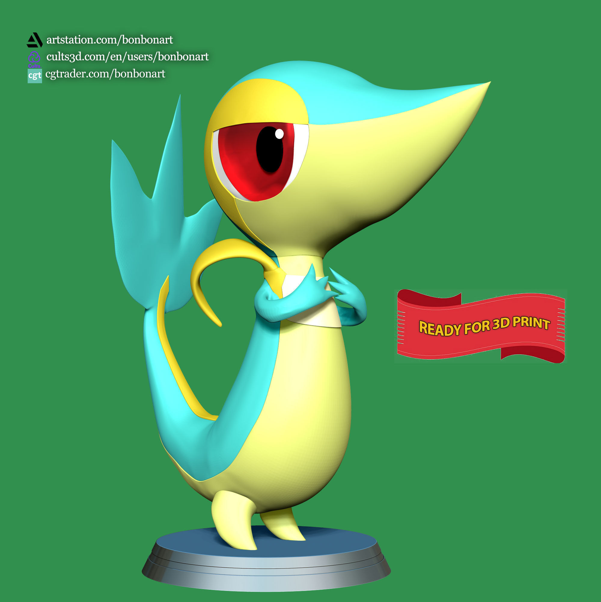 Snivy - Pokemon Go 3D print model_8