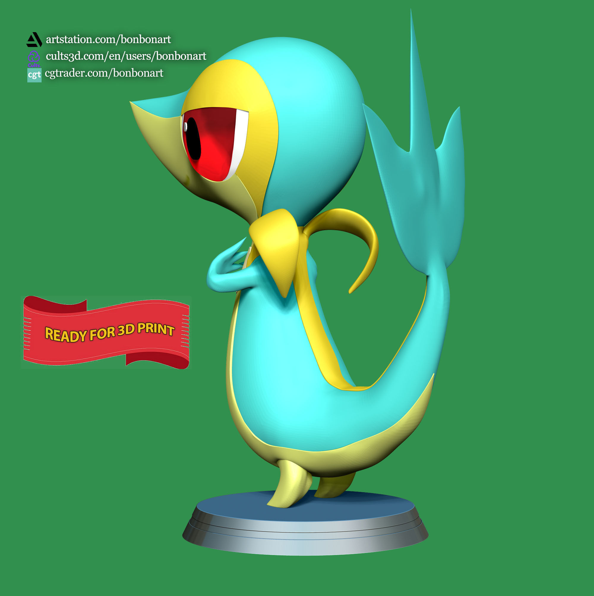 Snivy - Pokemon Go 3D print model_9
