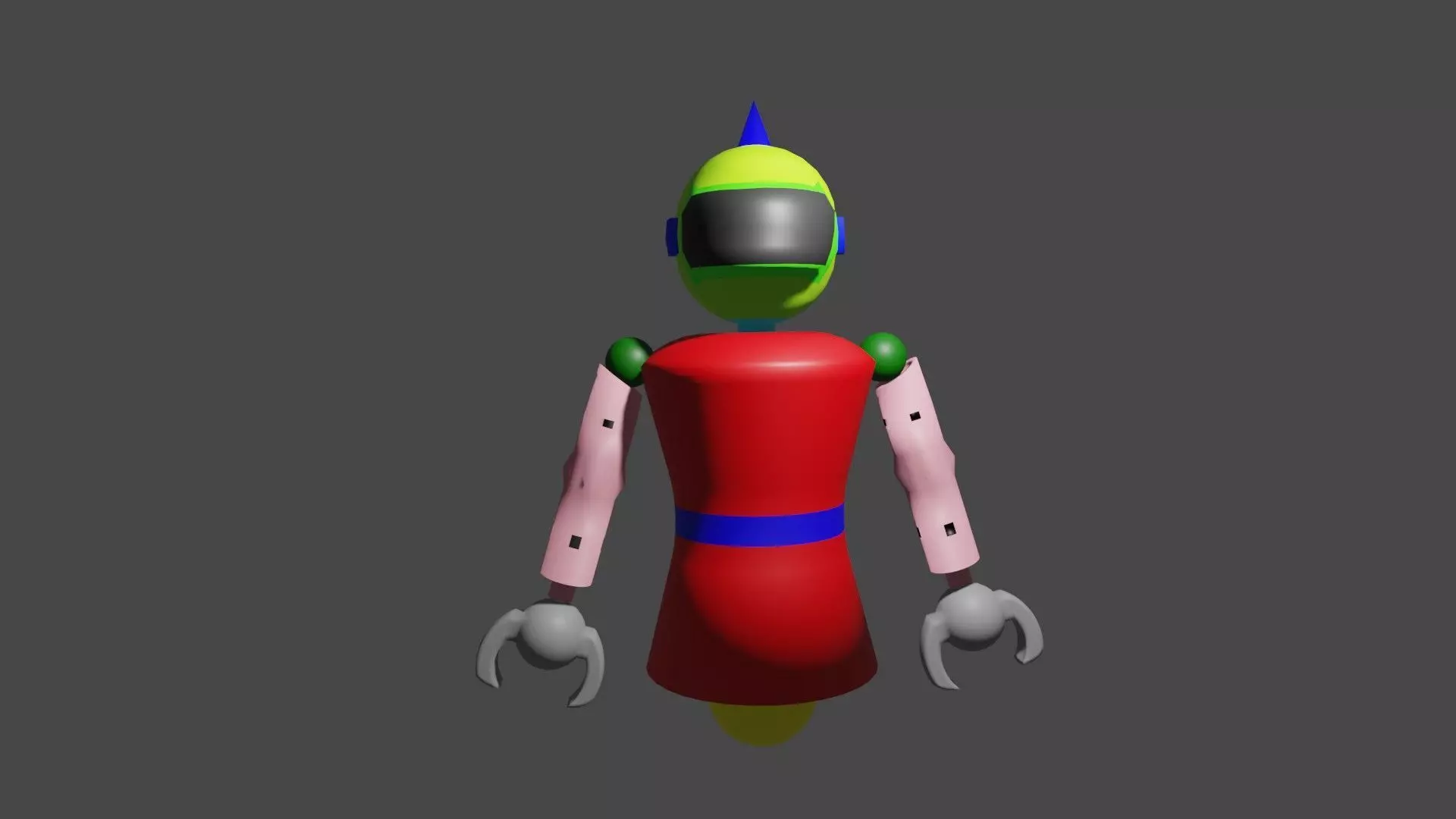 Cute color robot 3D model Low-poly 3D model_0