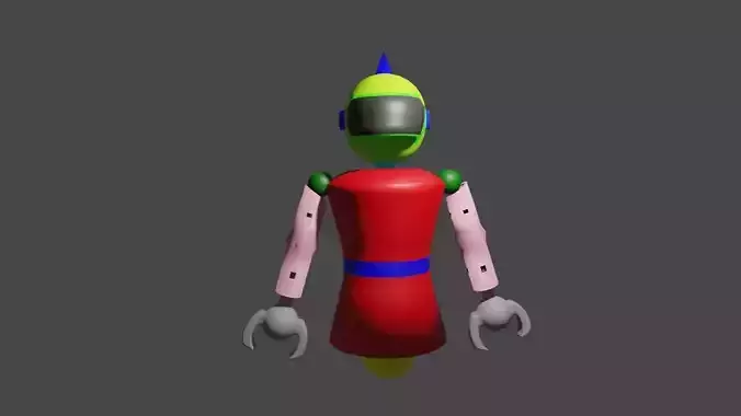 Cute color robot 3D model