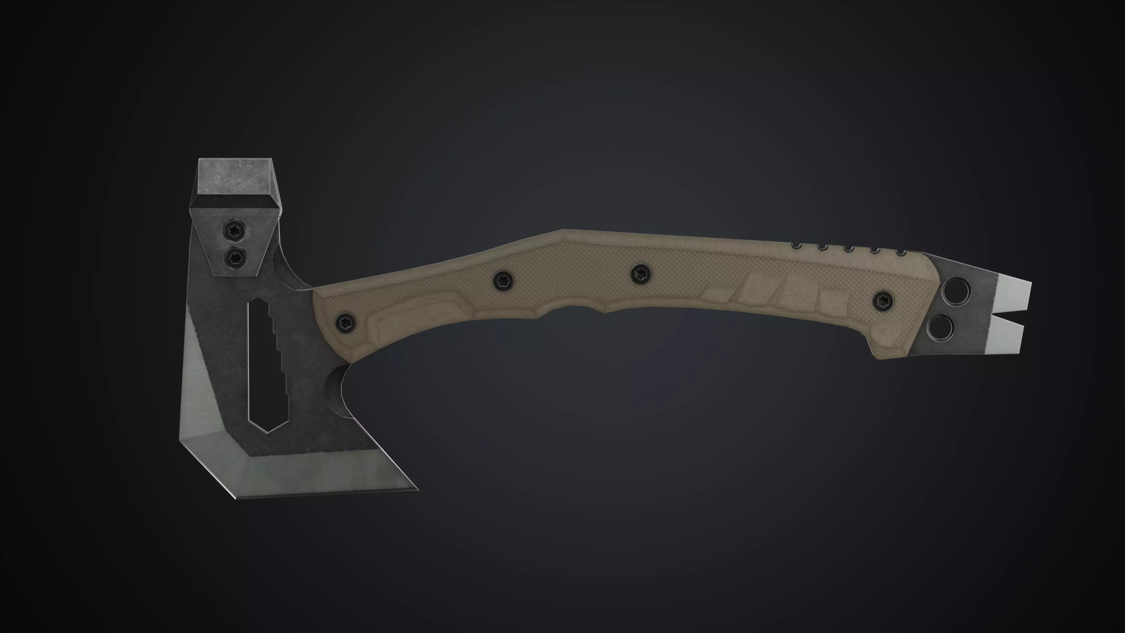 Si-Fi Tomahawk Low-poly 3D model_0