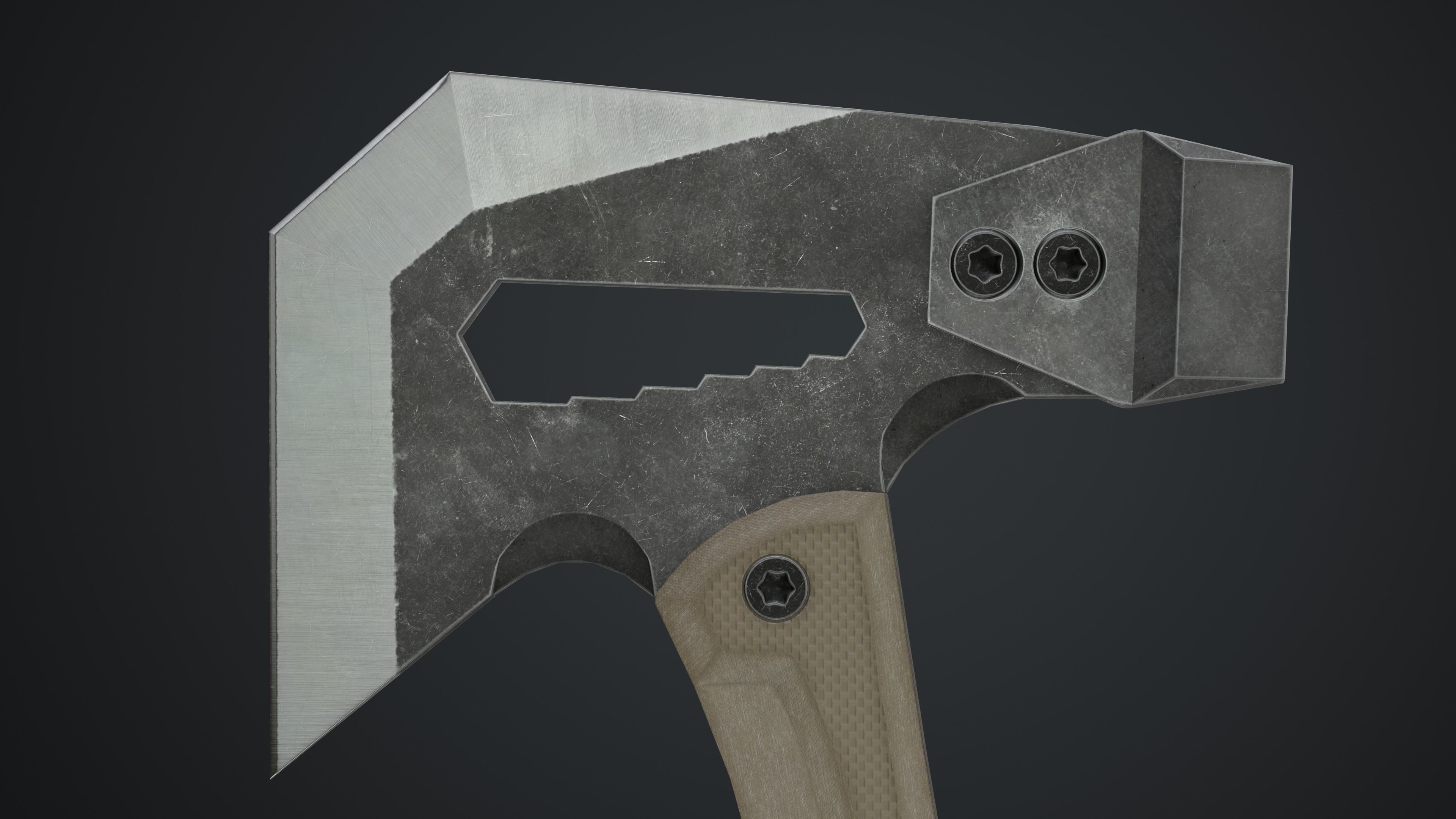 Si-Fi Tomahawk Low-poly 3D model_1