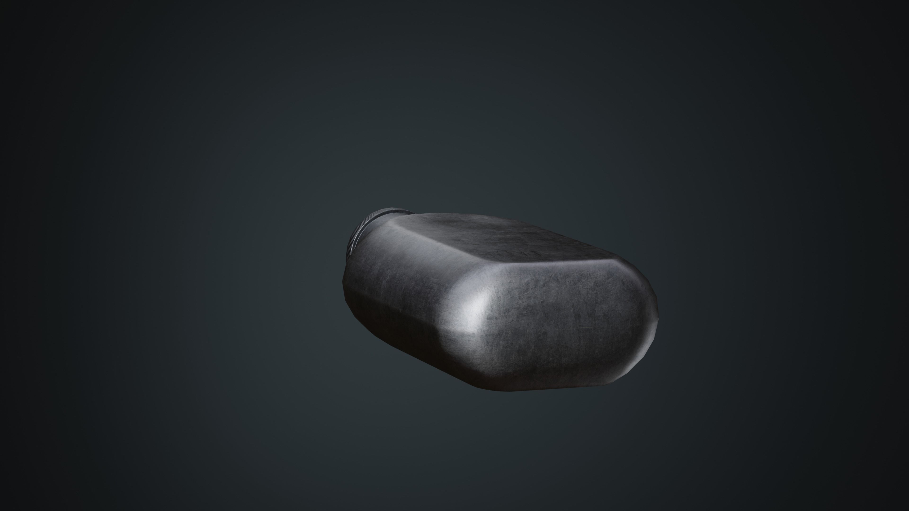 Military Flask Low-poly 3D model_6