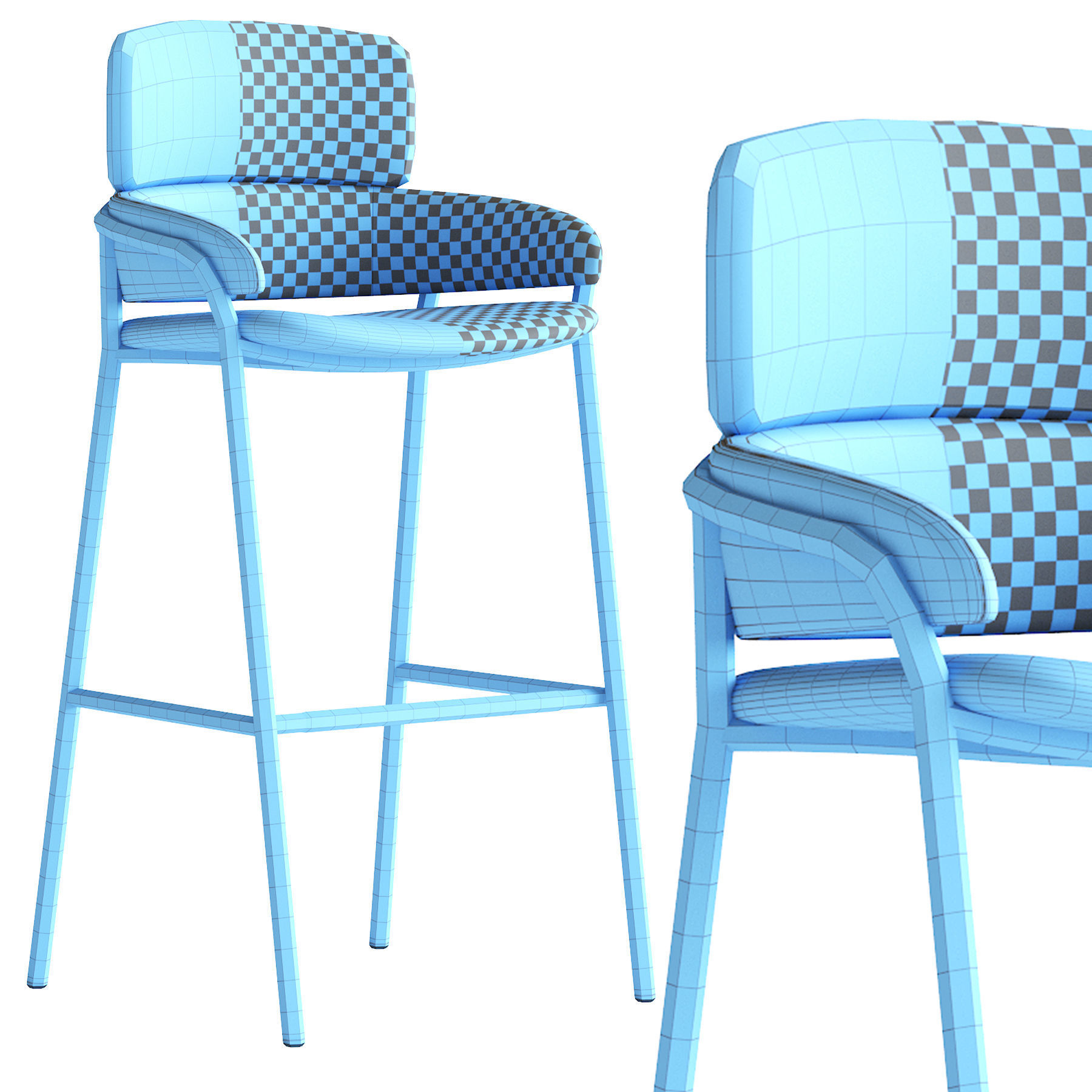 Strike Bar Stool 3D model_6