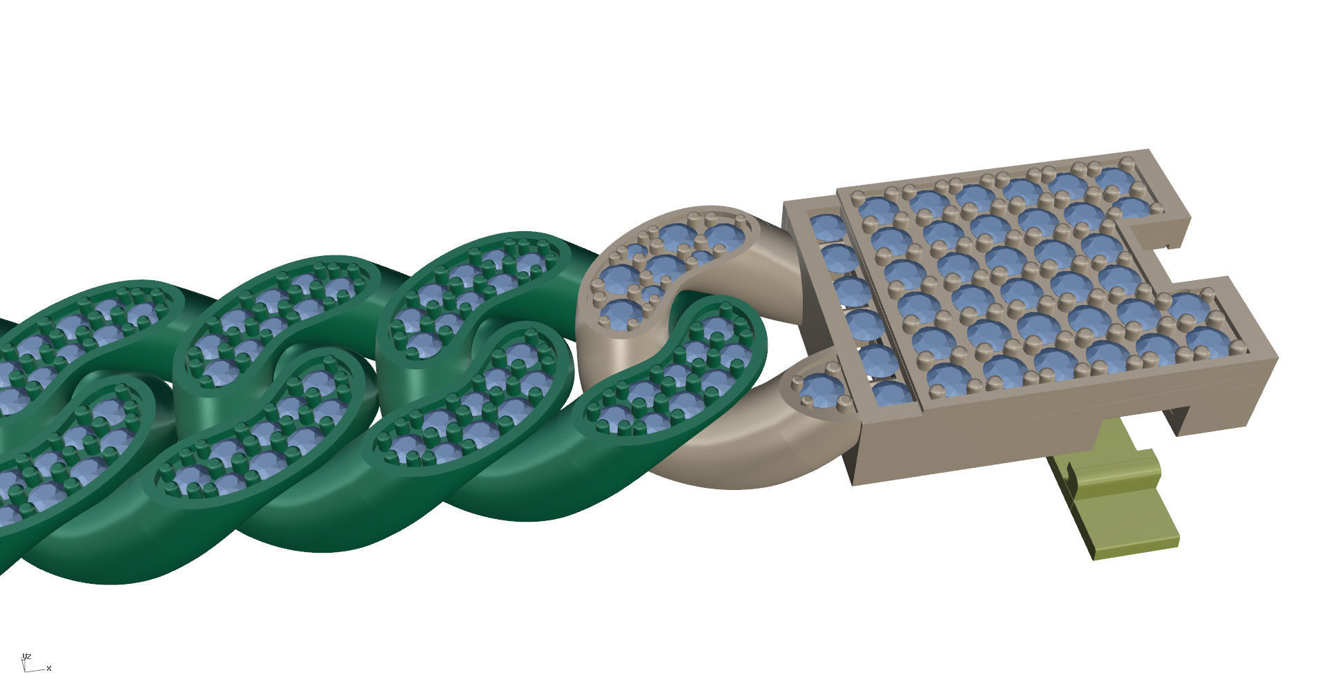 Mens Bracelet 3D print model_9