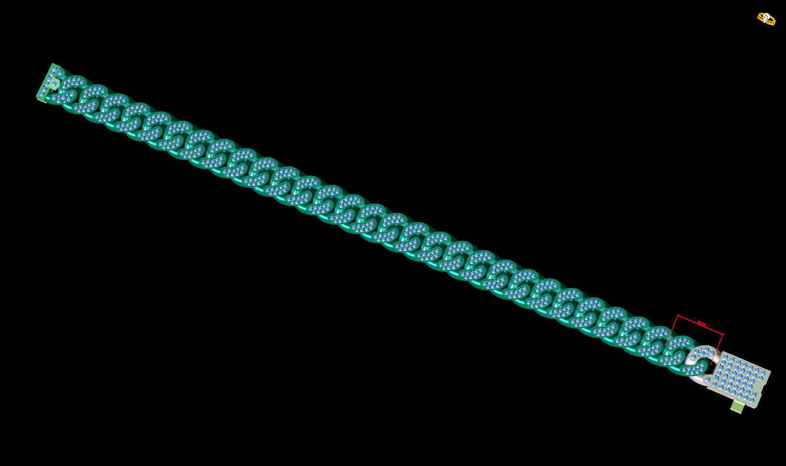 Mens Bracelet 3D print model_12