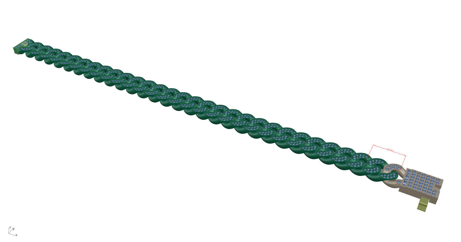 Mens Bracelet 3D print model_5