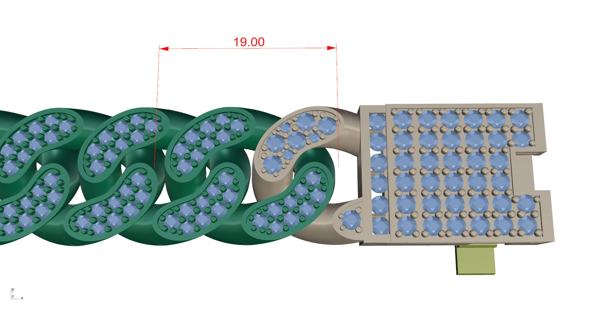 Mens Bracelet 3D print model_10