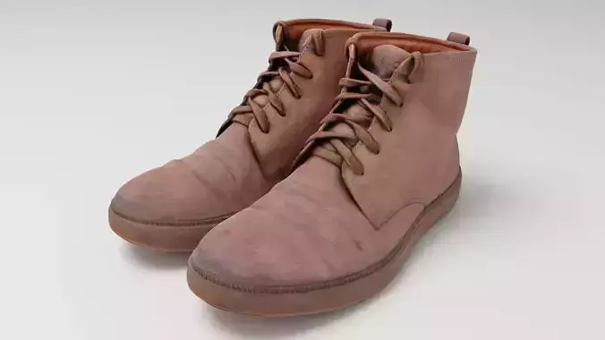 Pair of leather boots footwear shoes autumn spring season