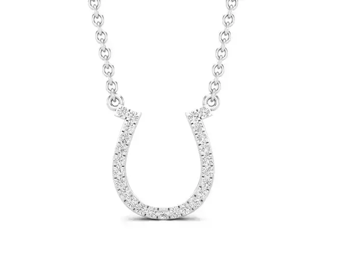 Diamond Ladies Horseshoe Pendant