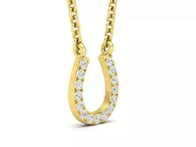 Diamond Ladies Horseshoe Pendant