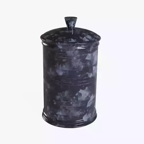 Matte Ceramic Storage Jar Low-poly 3D model