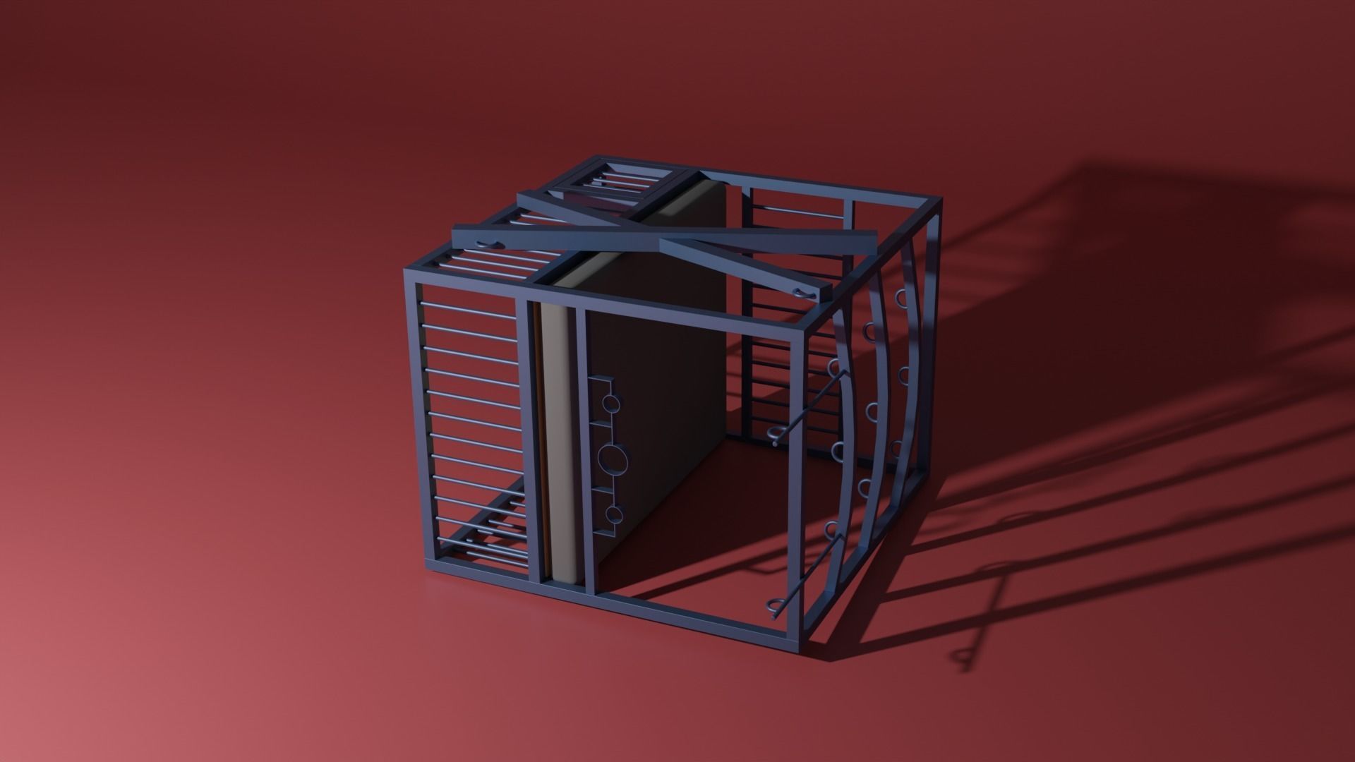 BDSM bed 3D model_7