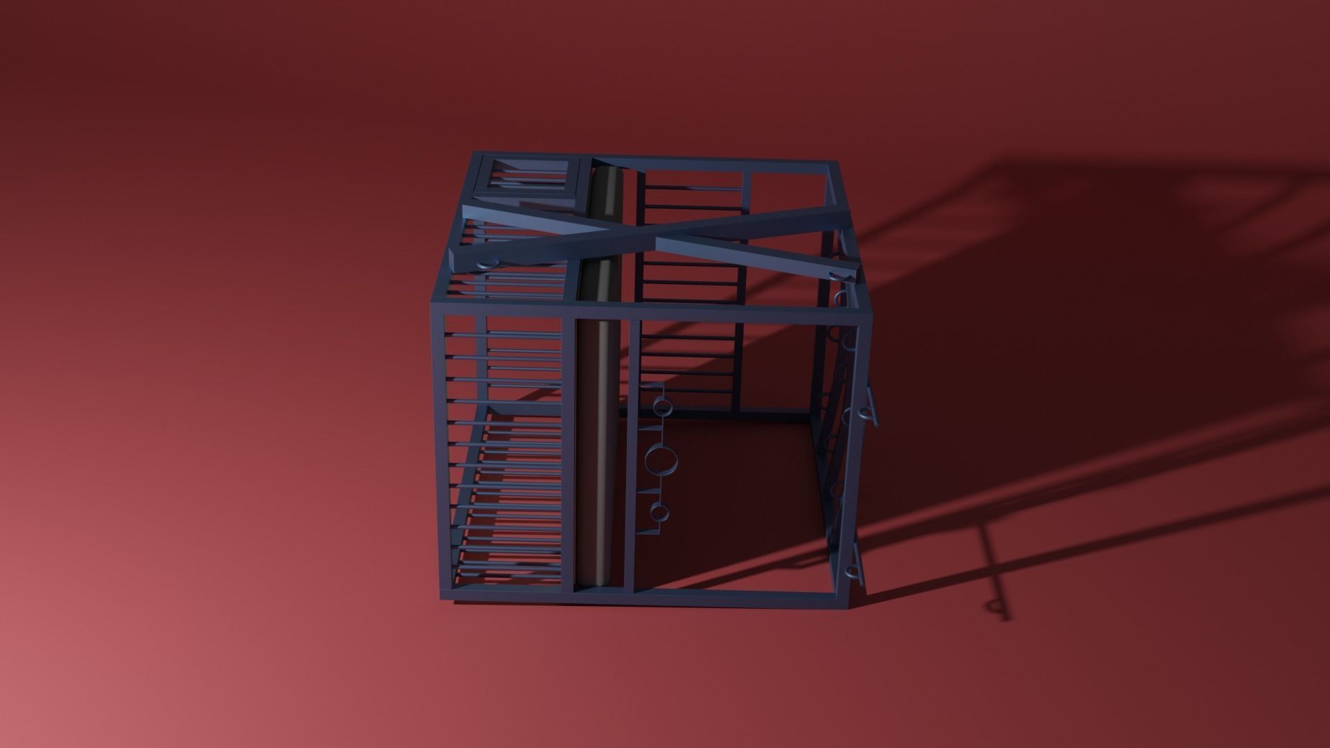 BDSM bed 3D model_9
