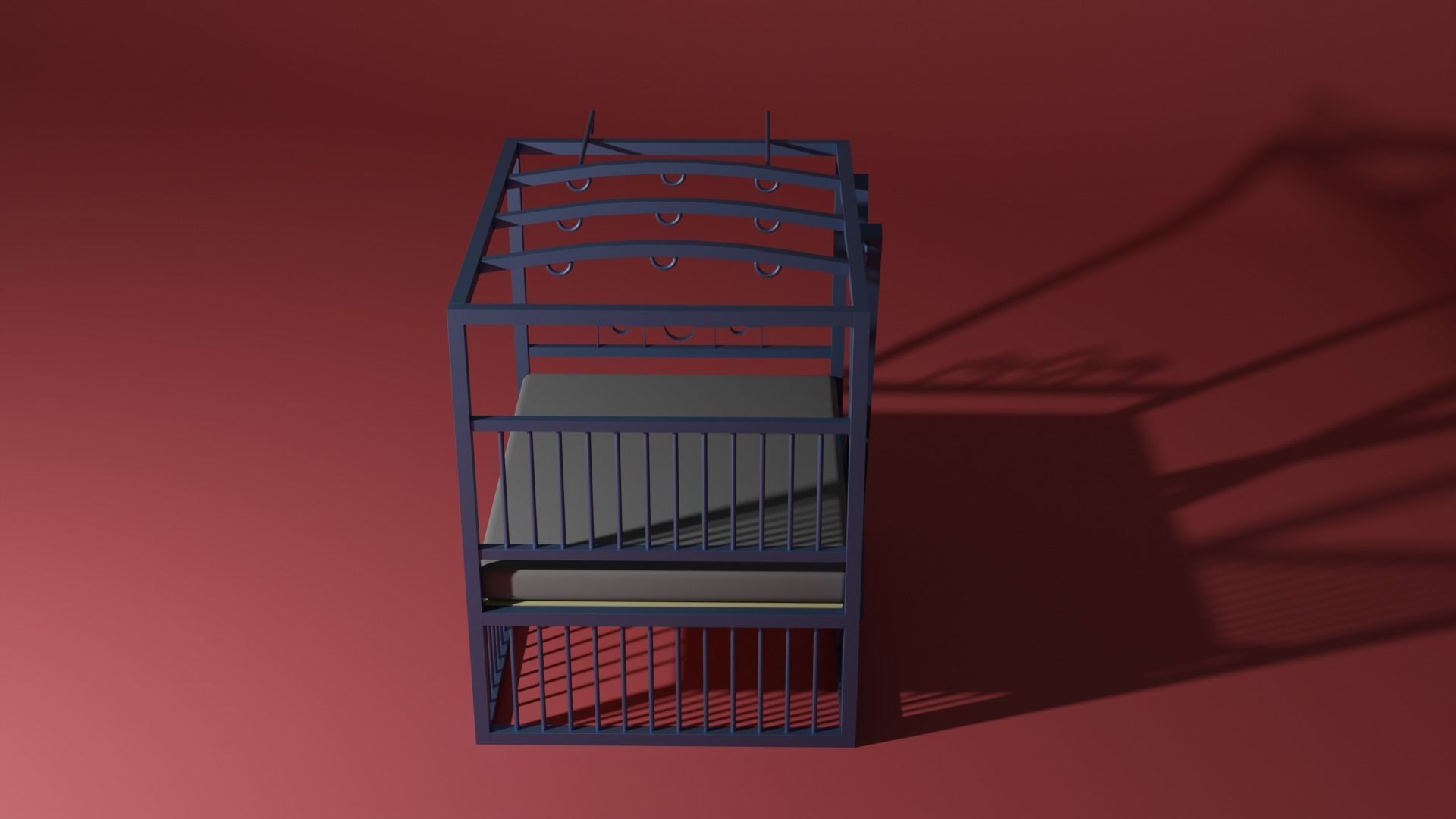 BDSM bed 3D model_4