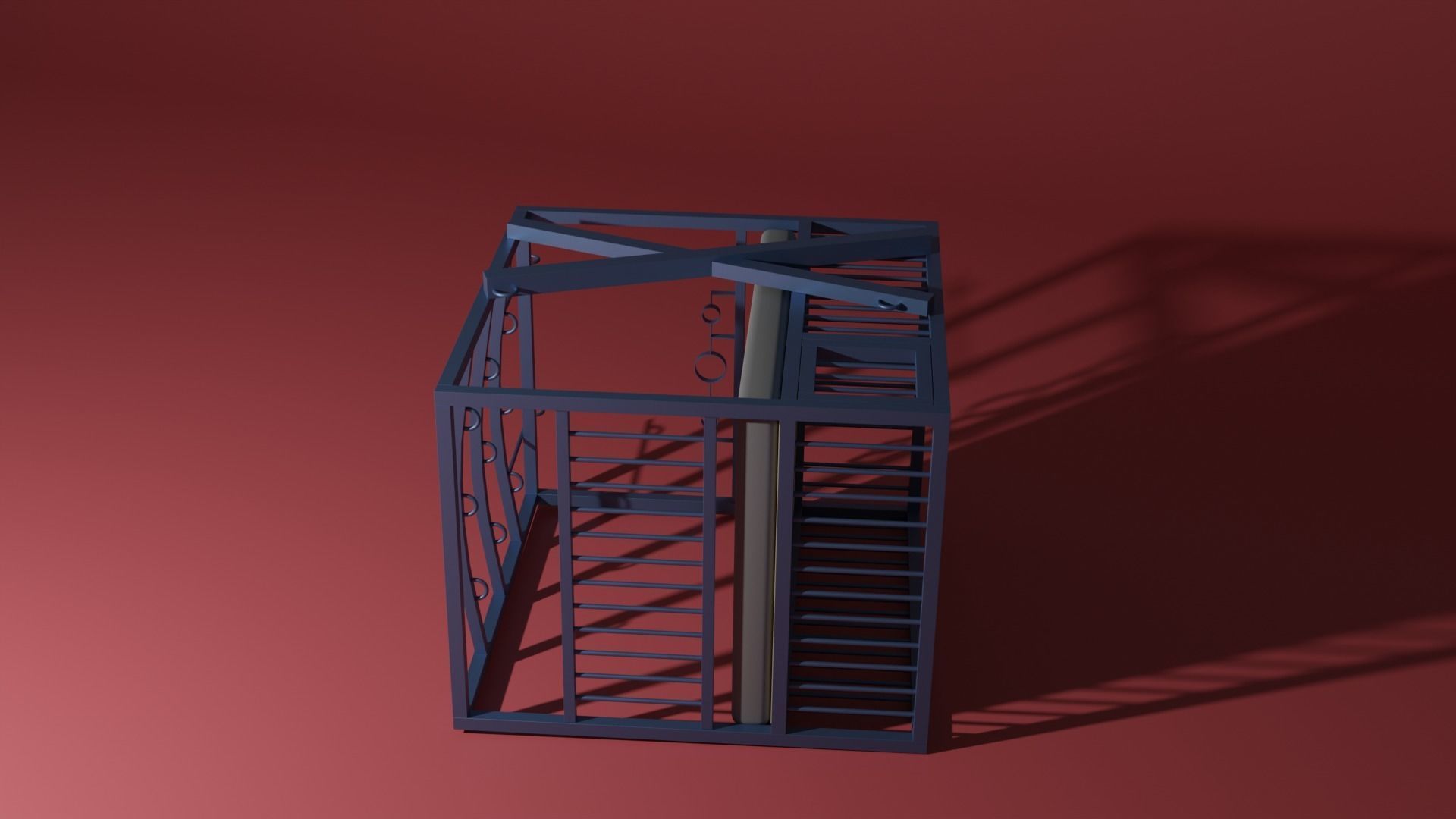 BDSM bed 3D model_11