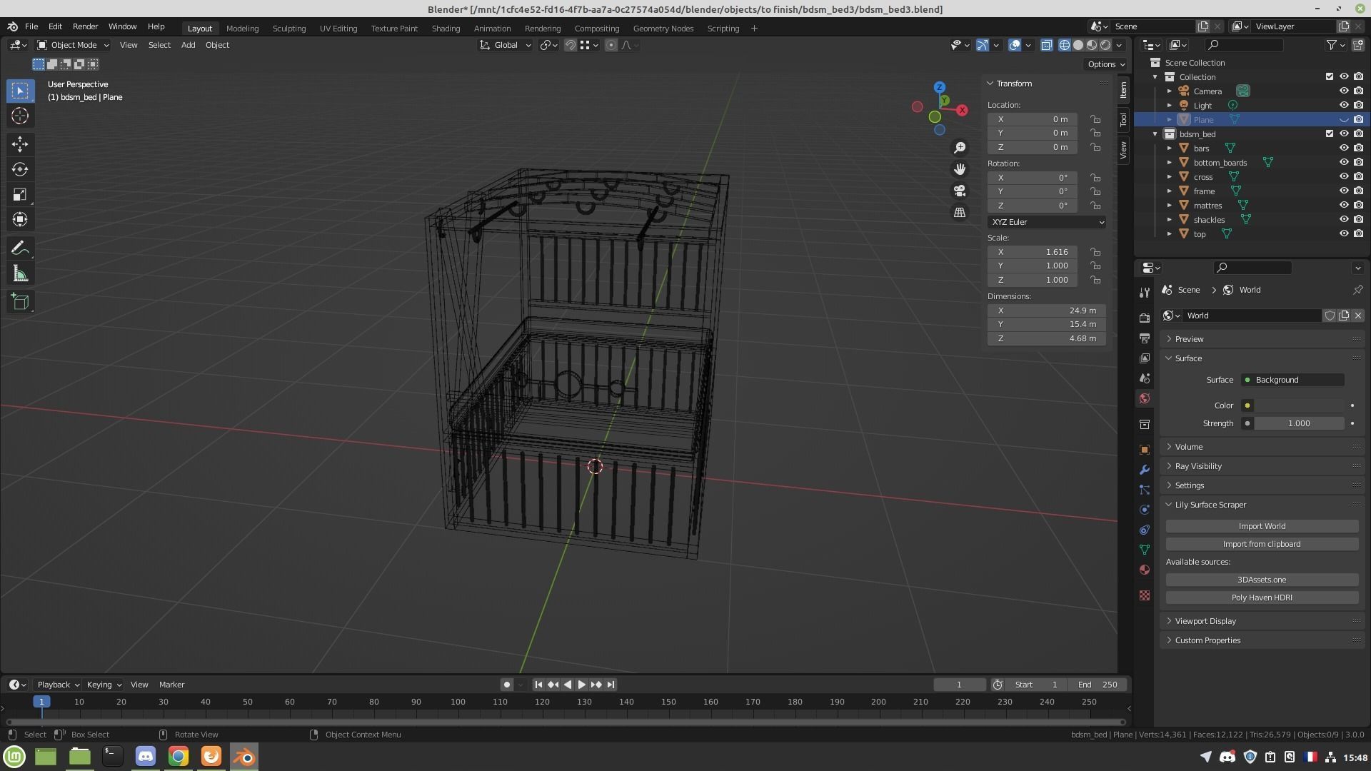 BDSM bed 3D model_13
