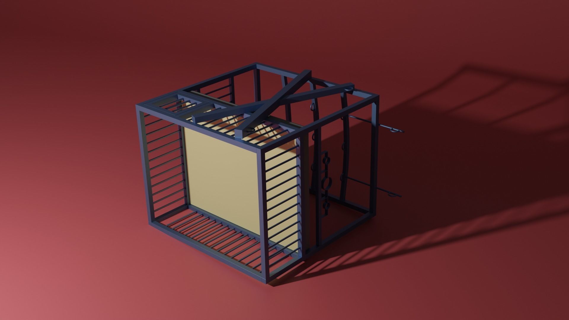 BDSM bed 3D model_10