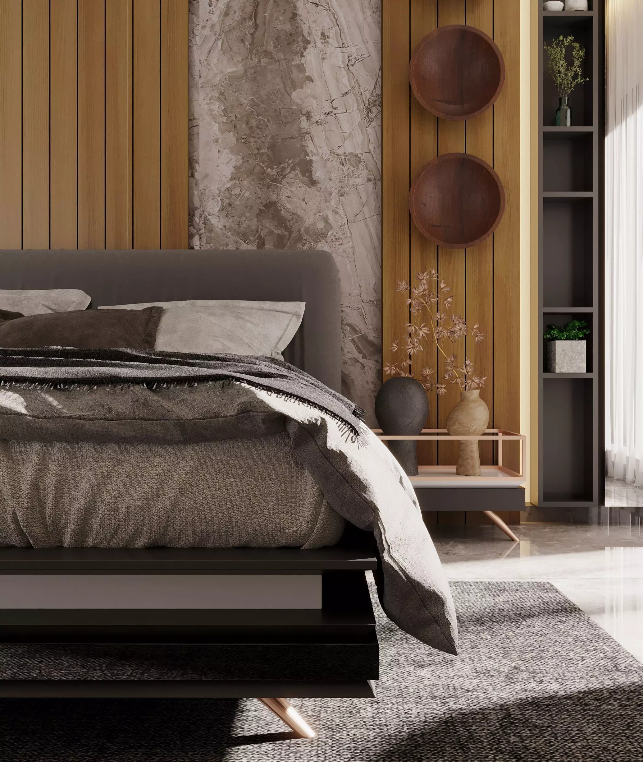 Bedroom interior scene 3D model 3D model 3D model
