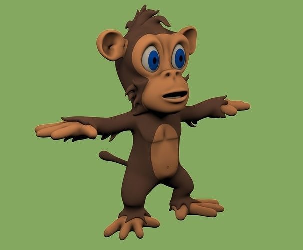 Cartoon Monkey 3D model