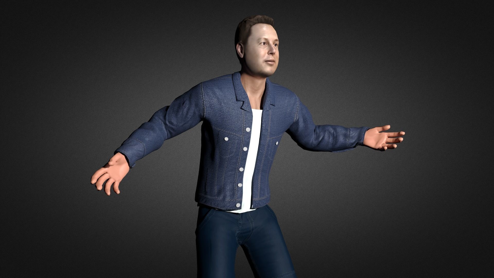 Elon Musk 3D Character Low-poly 3D model_8