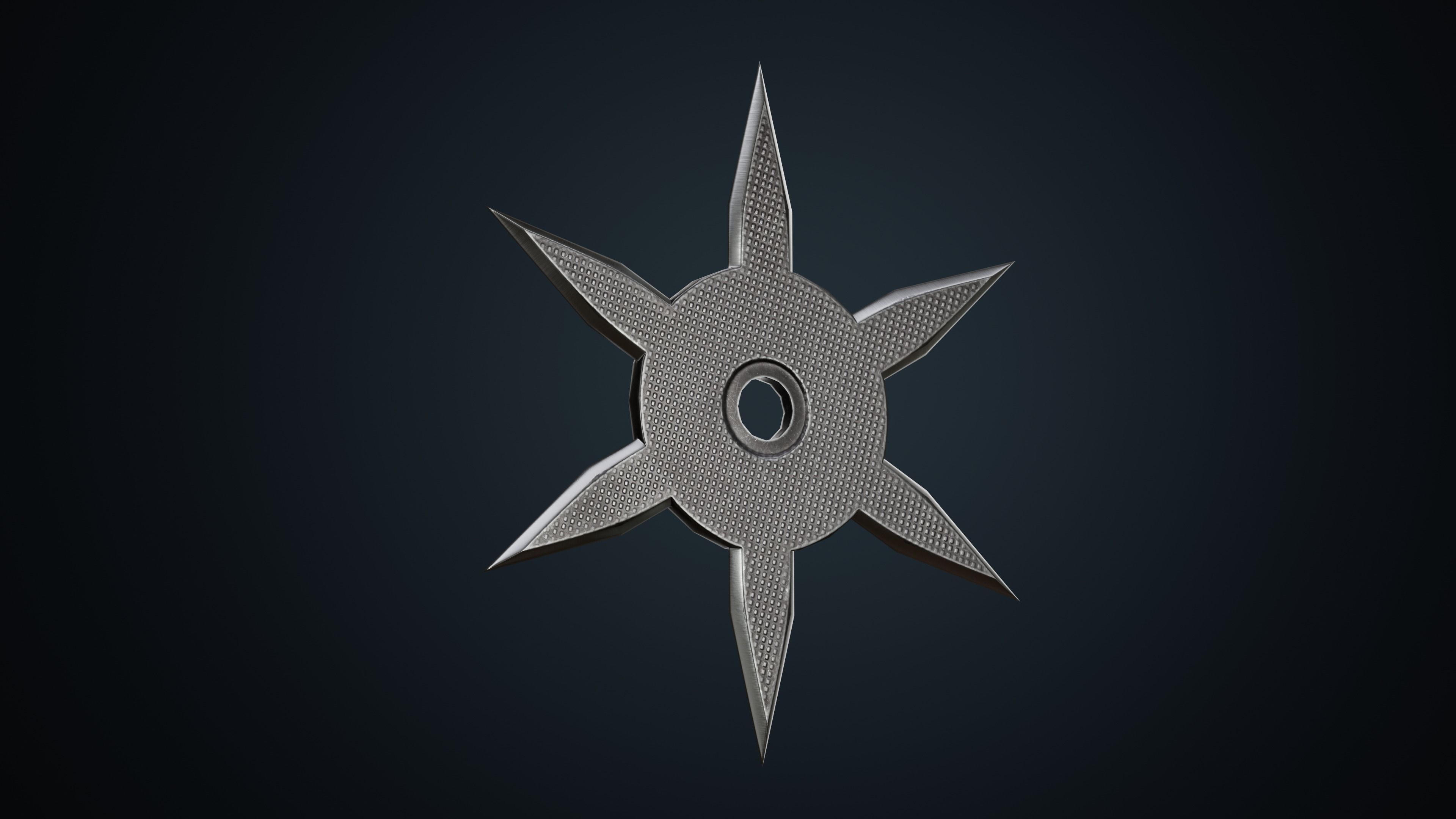 Ninja Weapon Shurikens Low-poly 3D model_3