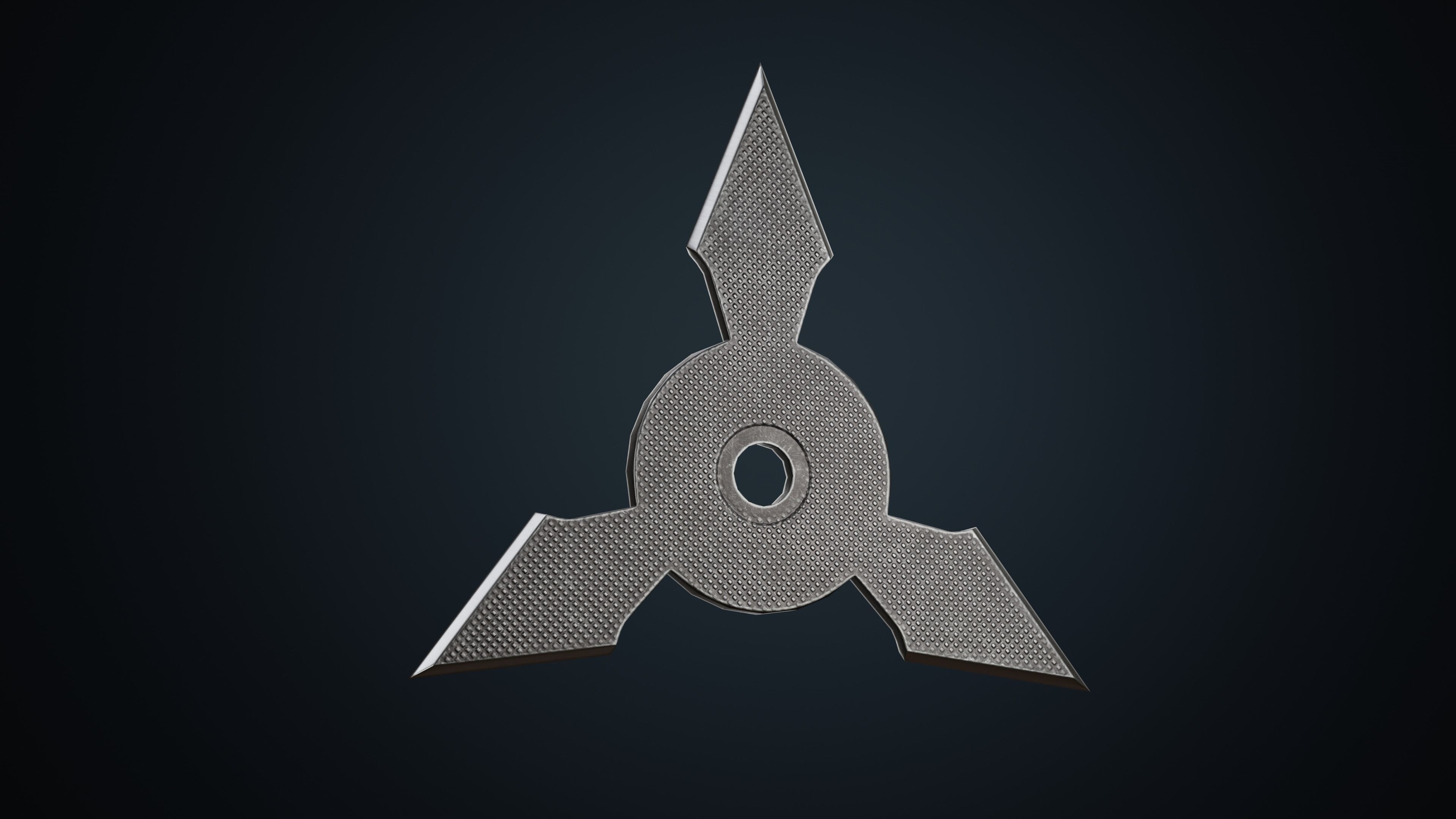 Ninja Weapon Shurikens Low-poly 3D model_4