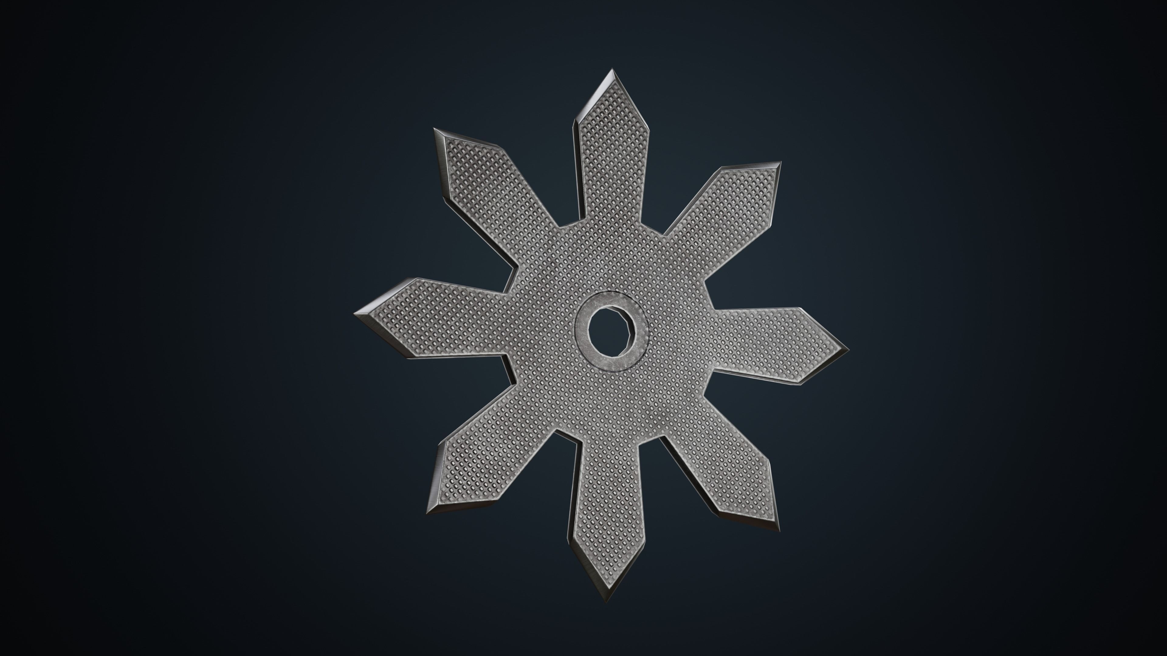 Ninja Weapon Shurikens Low-poly 3D model_5