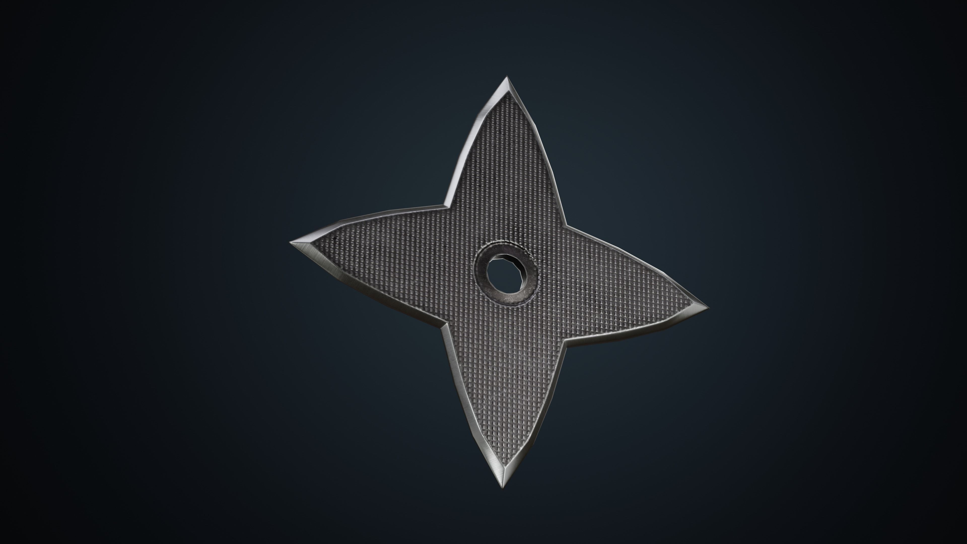 Ninja Weapon Shurikens Low-poly 3D model_2