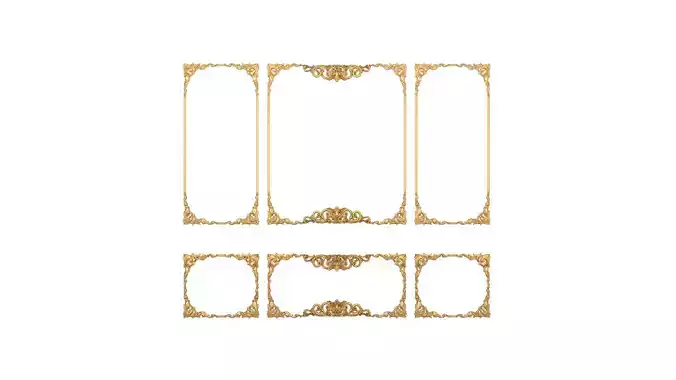 Plaster decorative frame 3d mode 010