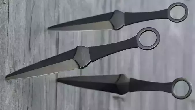 Ninja Weapon Kunai Low-poly 3D model