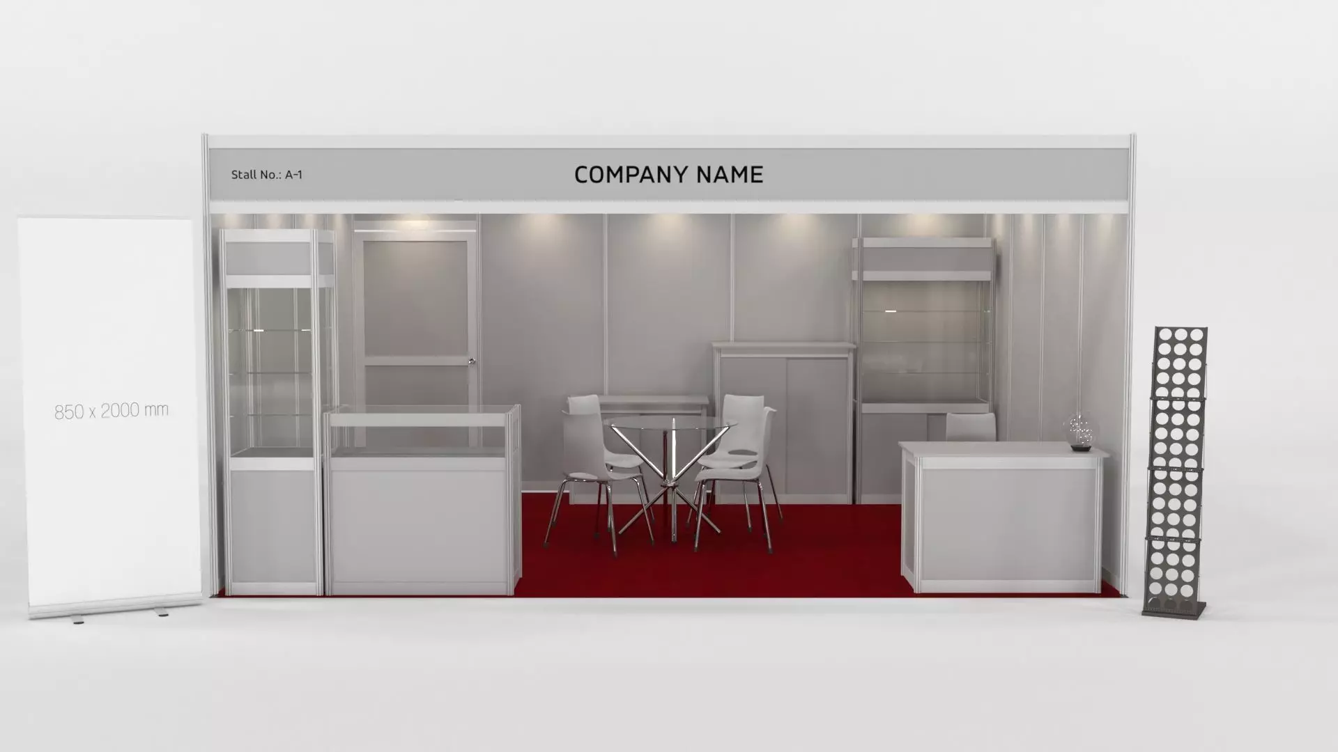 Octanorm Stall Setup 3D model