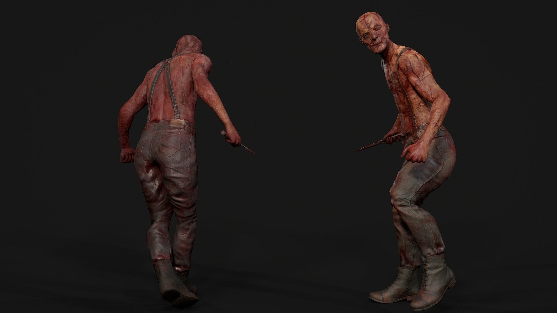 SatanicMan2 satanic man Low-poly 3D model_8