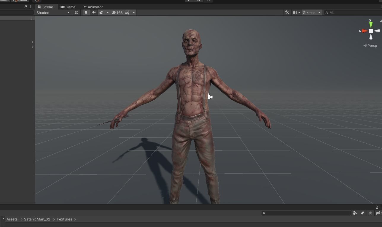 SatanicMan2 satanic man Low-poly 3D model_10