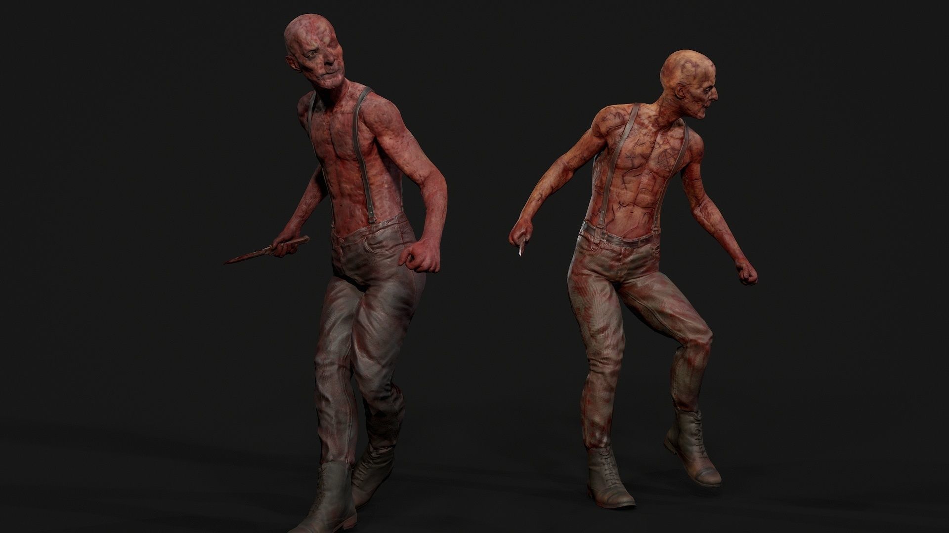 SatanicMan2 satanic man Low-poly 3D model_7