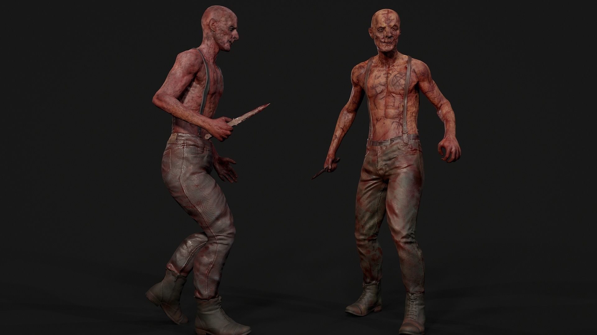 SatanicMan2 satanic man Low-poly 3D model_13