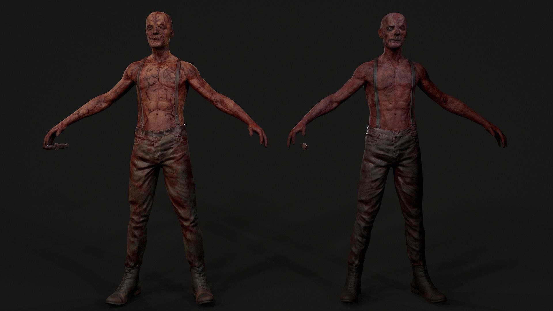 SatanicMan2 satanic man Low-poly 3D model_12