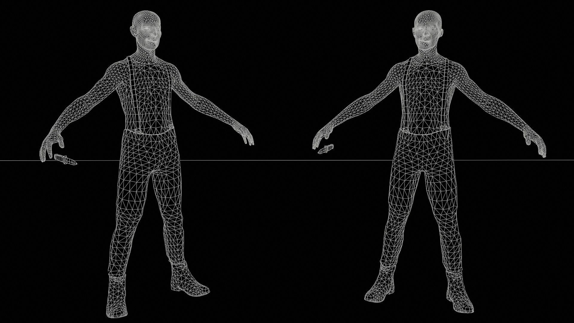 SatanicMan2 satanic man Low-poly 3D model_3