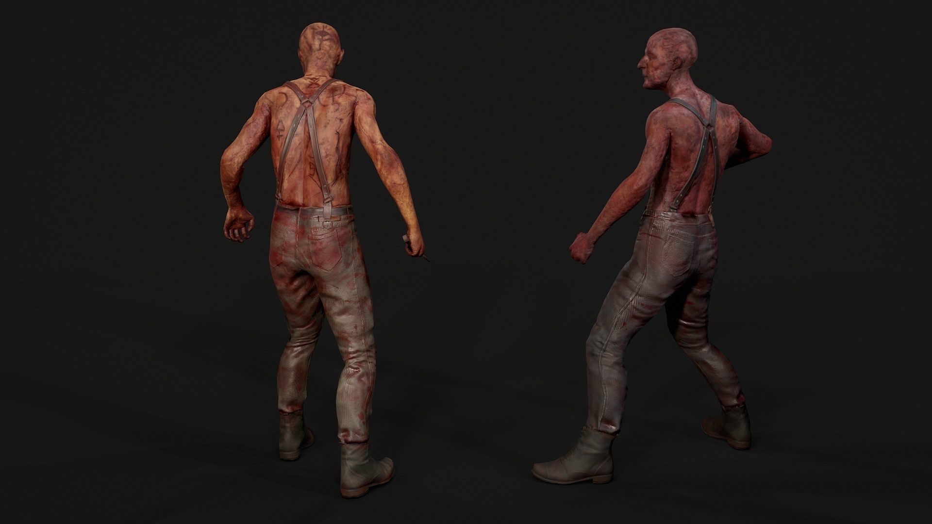 SatanicMan2 satanic man Low-poly 3D model_4