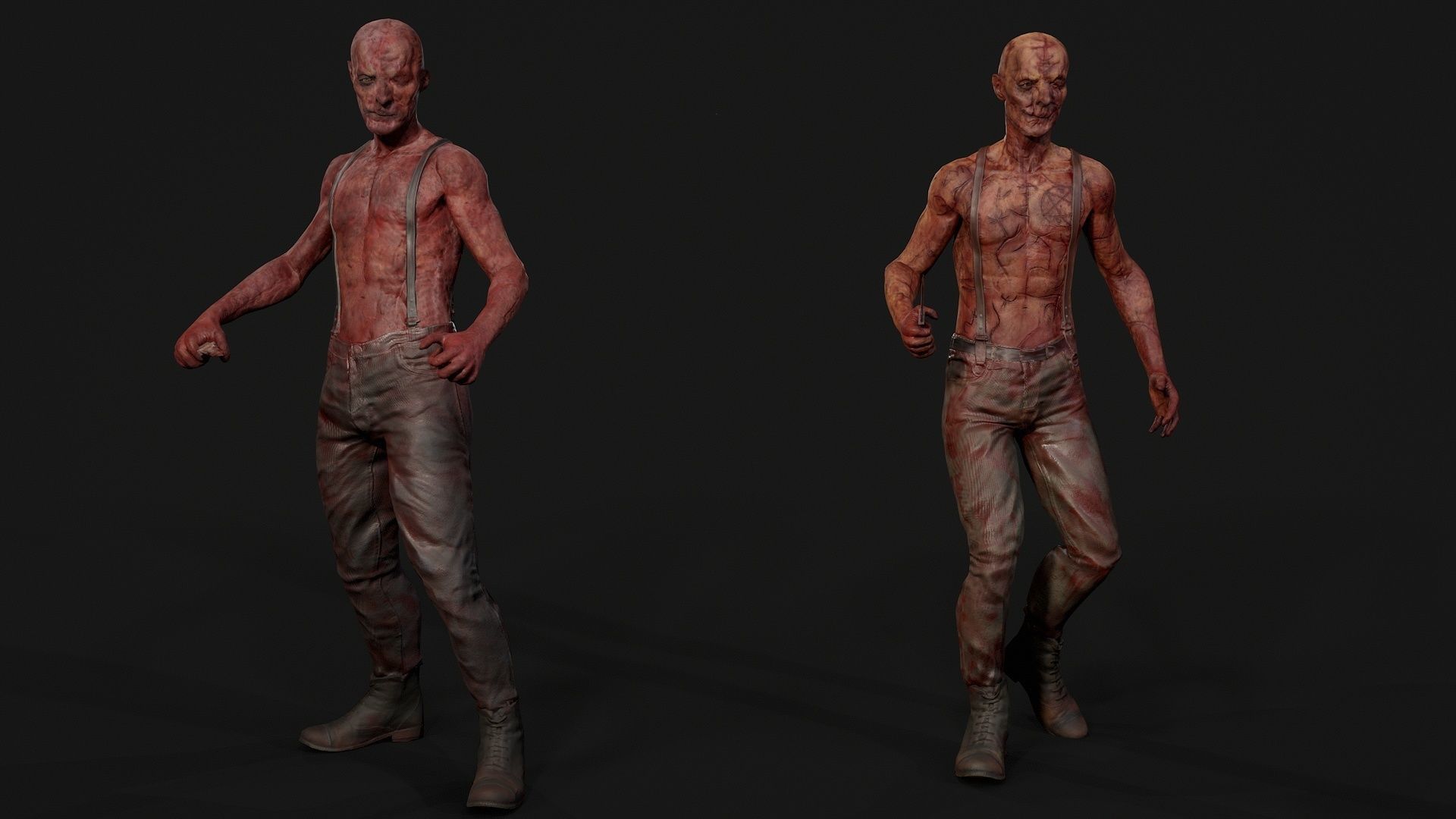 SatanicMan2 satanic man Low-poly 3D model_16