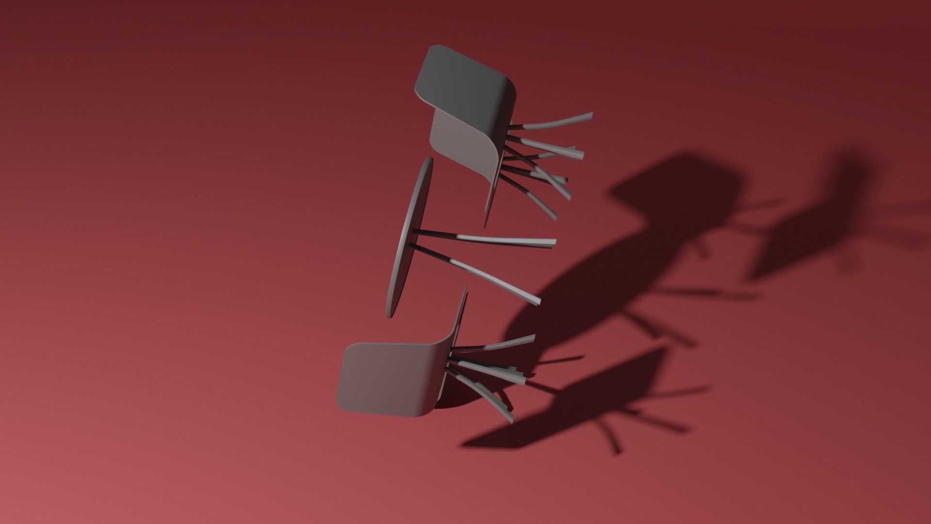 Garden table with chairs 3D model_6