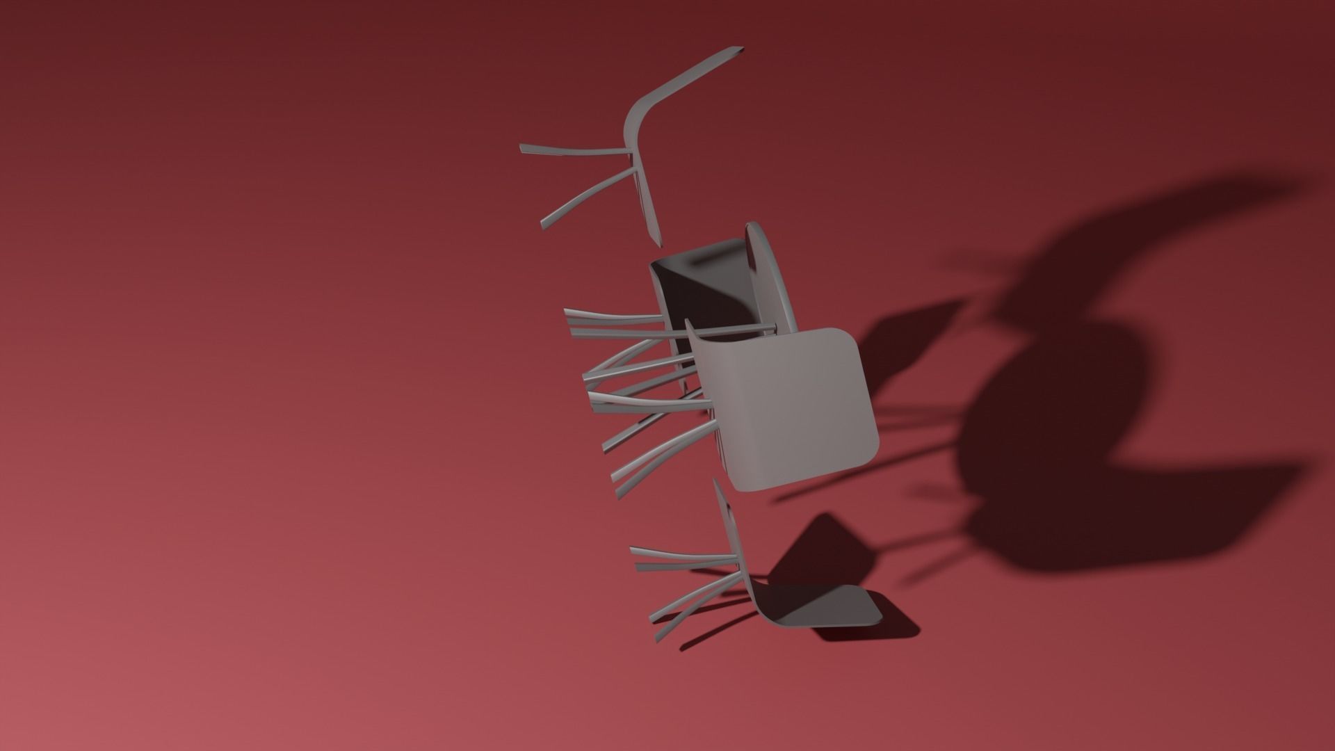 Garden table with chairs 3D model_10