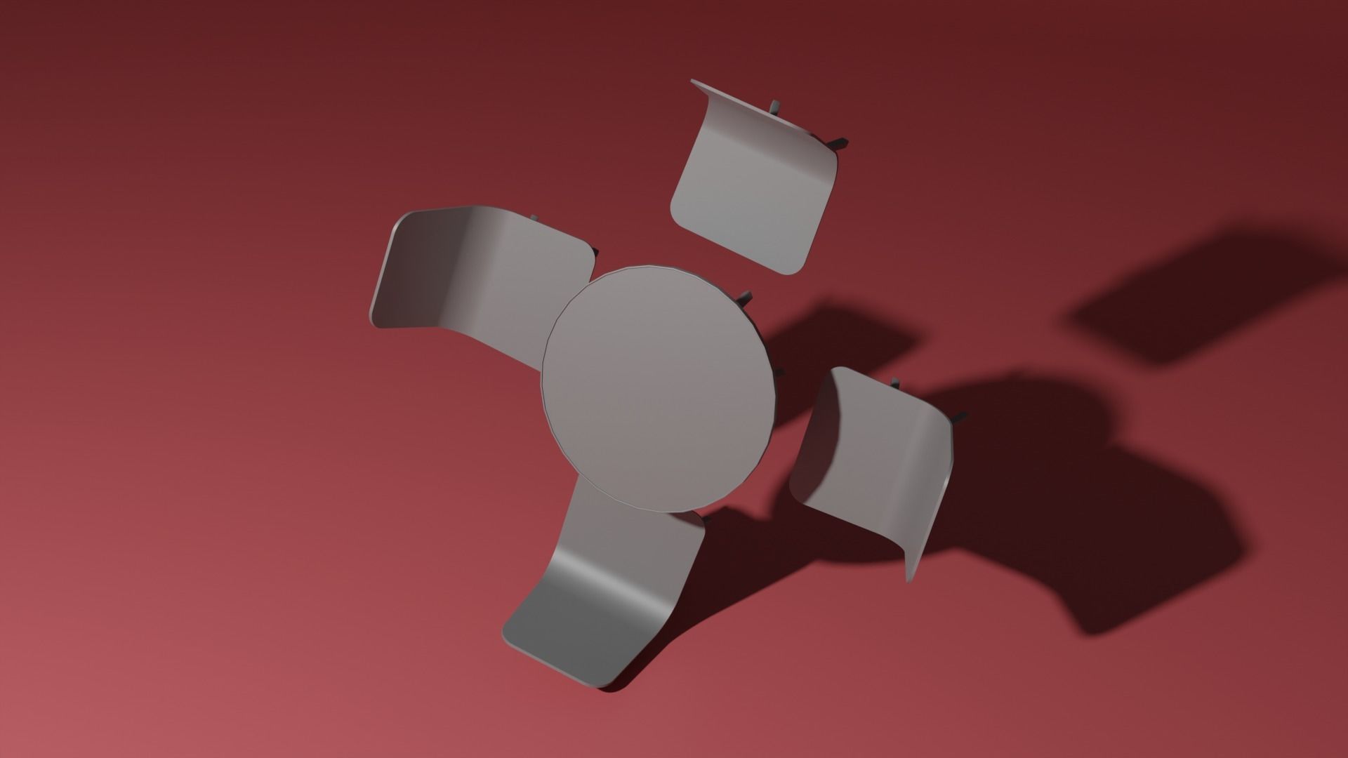 Garden table with chairs 3D model_4