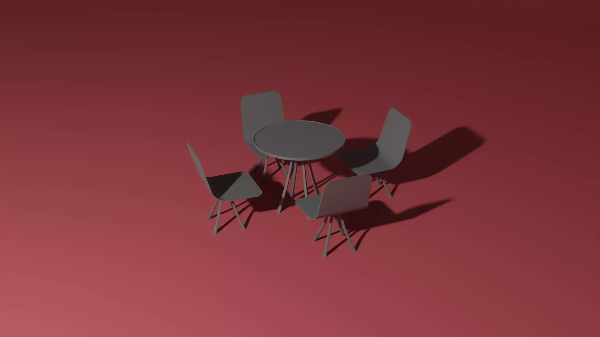 Garden table with chairs 3D model_0