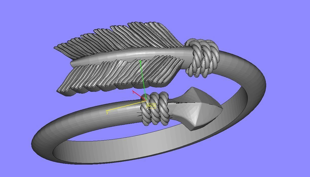 ring arrow 3D print model_3